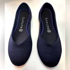 Rothy’s Round Toe Ballet Flats in “Navy Solid”